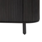 White Curved Sideboard with Adjustable Shelves