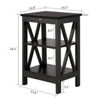 Javlergo Modern 3 Piece Coffee Table Set for Living Room Include Wood Coffee Table and End Table Set of 2