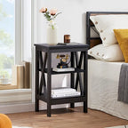 Javlergo Modern 3 Piece Coffee Table Set for Living Room Include Wood Coffee Table and End Table Set of 2