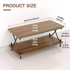 Javlergo Modern 3 Piece Coffee Table Set for Living Room Include Wood Coffee Table and End Table Set of 2