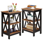 Javlergo Modern 3 Piece Coffee Table Set for Living Room Include Wood Coffee Table and End Table Set of 2