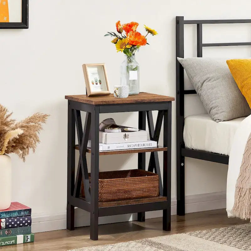 Javlergo Modern 3 Piece Coffee Table Set for Living Room Include Wood Coffee Table and End Table Set of 2