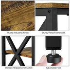 Yaheetech Vintage Wood 3-Tier Console Table TV Stand for TV up to 70