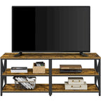 Yaheetech Vintage Wood 3-Tier Console Table TV Stand for TV up to 70