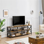 Yaheetech Vintage Wood 3-Tier Console Table TV Stand for TV up to 70