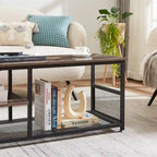 Javlergo TV Stand Industrial Entertainment Center Media Console Table with Storage and Mesh Shelf for Living Room/Bedroom, Brown