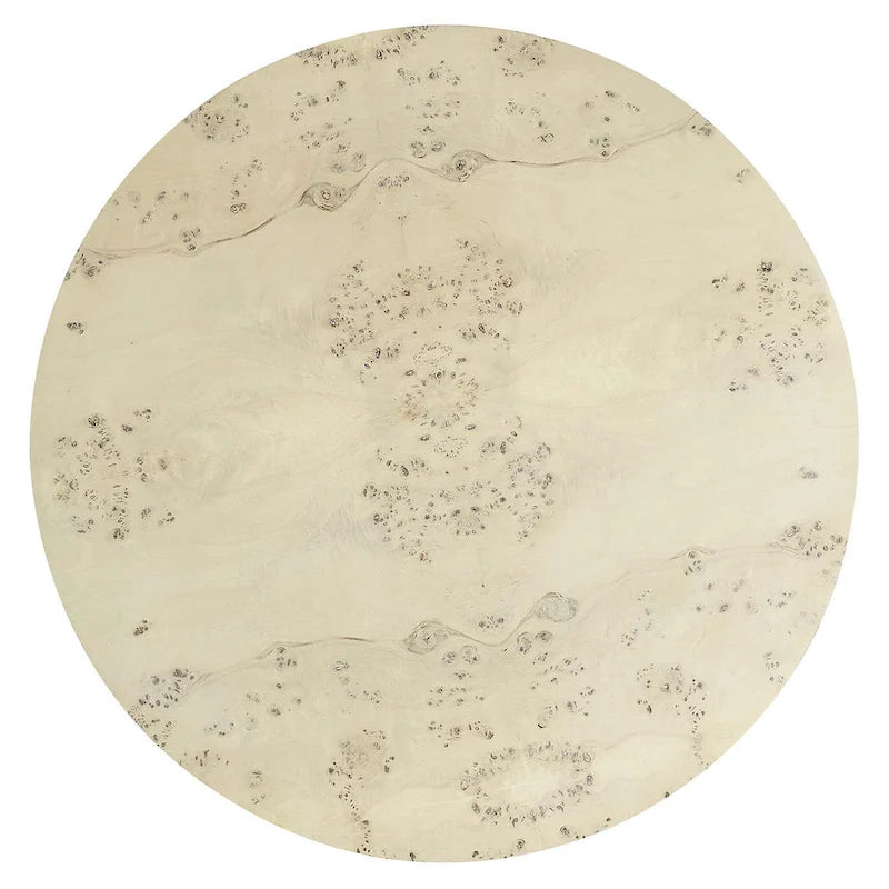 Mid-Century Burl Wood Round Coffee Table