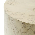 Mid-Century Burl Wood Round Coffee Table