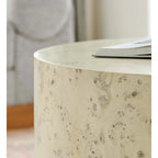 Mid-Century Burl Wood Round Coffee Table
