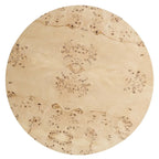 Mid-Century Burl Wood Round Coffee Table