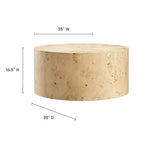 Mid-Century Burl Wood Round Coffee Table