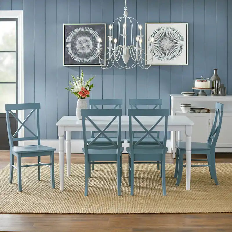 Simple Living 7-piece Albury Cross Back Dining Set