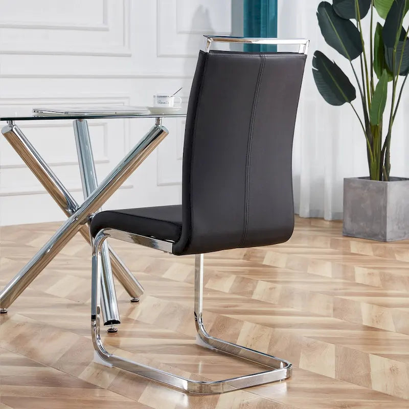 Modern Dining Chairs PU Faux Leather set of 4