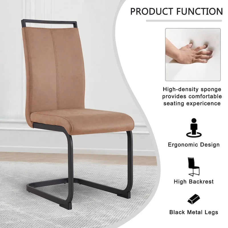 Modern Dining Chairs PU Faux Leather set of 4