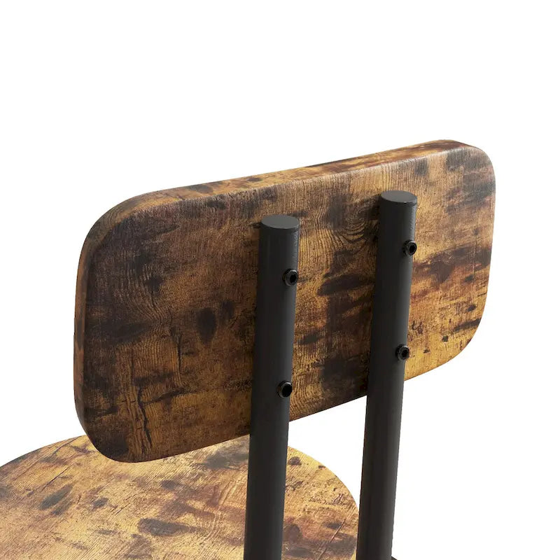 3-Piece Bar Table Set, Round Bar Table with 2 Stools and Storage Shelf- 23.6x36.2 inch