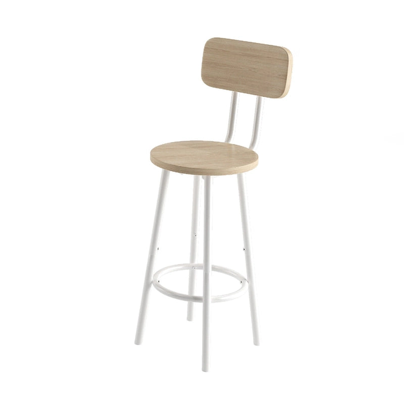 3-Piece Bar Table Set, Round Bar Table with 2 Stools and Storage Shelf- 23.6x36.2 inch