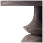 Tavolo da pranzo rotondo Crossman in legno massello grigio