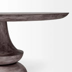 Tavolo da pranzo rotondo Crossman in legno massello grigio