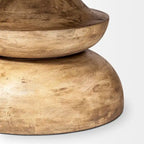 Tavolo da pranzo rotondo Crossman in legno massello grigio