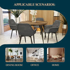 LeisureMod Dining Arm Chair With Metal Legs Set of 2 - Olive Green - 24.5Dx25.2Wx33H