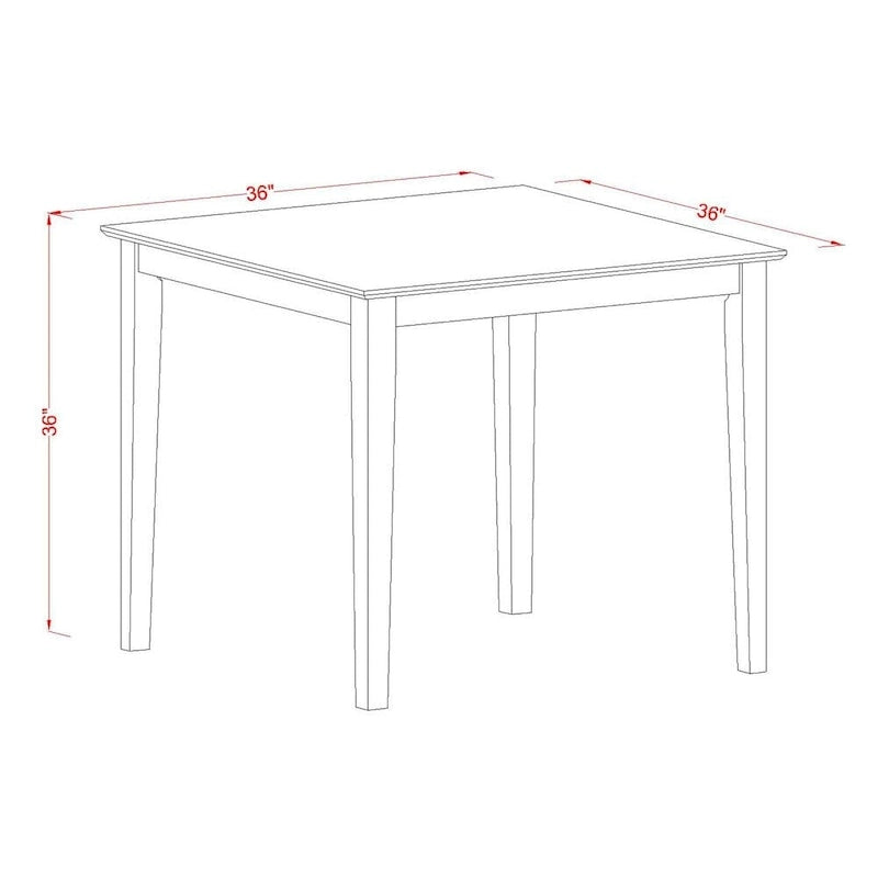 East West Furniture Vernon Square Tavolo da Bar di Altezza Contatore per Piccoli Spazi (Opzioni di Finitura)