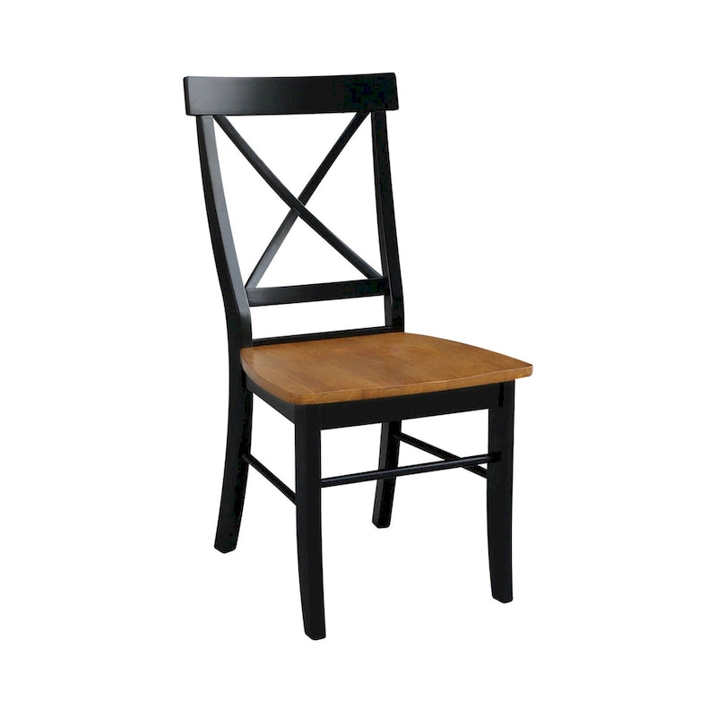 Tavolo con alette da 42 pollici con 4 sedie da pranzo con schienale a croce - Set di 5 pezzi