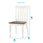 Steve Silver Jillian Farmhouse Distressed Two-tone Dining Set