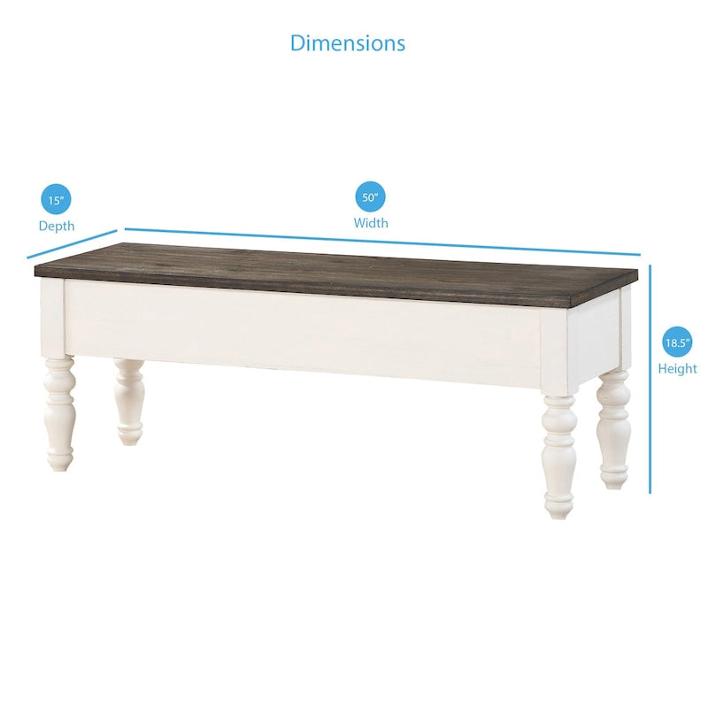 Steve Silver Jillian Farmhouse Distressed Two-tone Dining Set