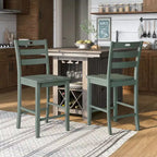 Rangel Rustic Wood Ladder Back Counter Height Chairs by Furniture of America (Set of 2)