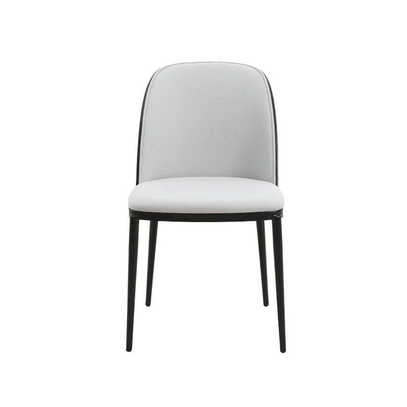 Dining Chair with Upholstered Seat Side Chair with MDF Wood Frame in Steel Set of 4