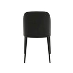 Dining Chair with Upholstered Seat Side Chair with MDF Wood Frame in Steel Set of 4