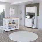 FM Furniture Wenden 2 Piece Kitchen Set, Brooklyn 46 Kitchen Island and Colorado Pantry Cabinet