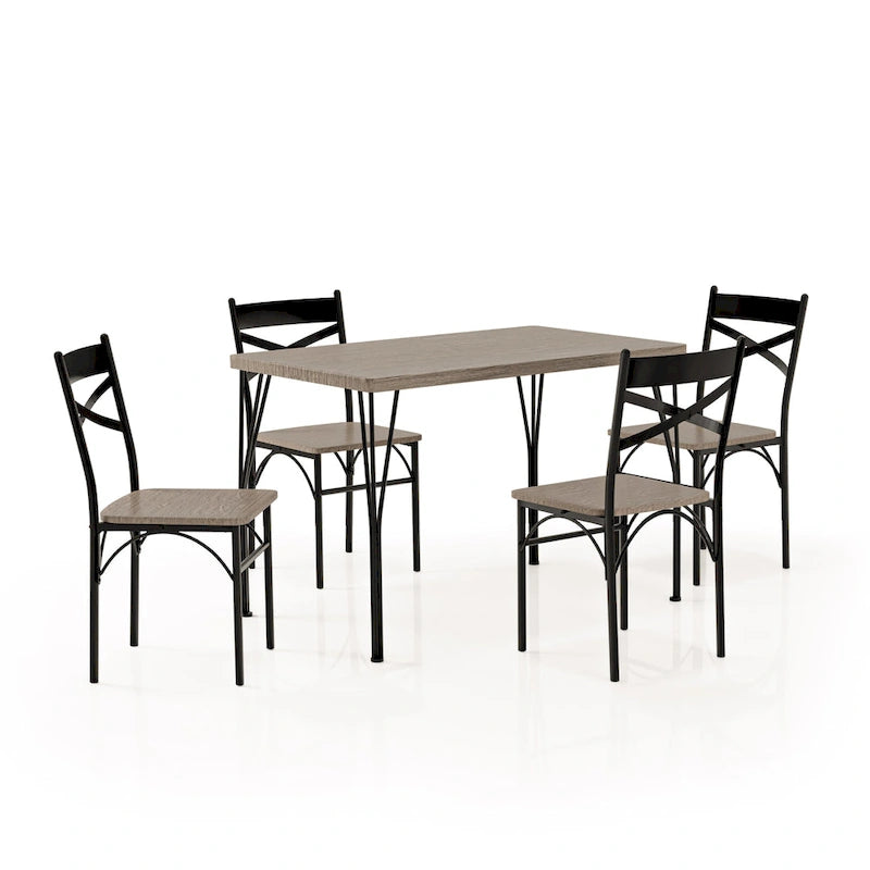 Zath Industrial Metal 5-Piece Dining Set by Furniture of America