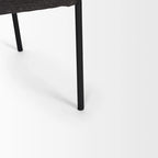 Brently Dining Chair w/ Cream Boucle Fabric & Matte Black Metal Legs