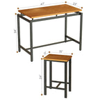 Mieres Modern Farmhouse Counter Height Pub 5-piece Dining Set