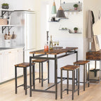 Mieres Modern Farmhouse Counter Height Pub 5-piece Dining Set