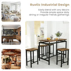 Mieres Modern Farmhouse Counter Height Pub 5-piece Dining Set