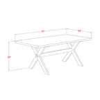 East West Furniture Dining Furniture Set- a Dining Table & Black Color Linen Fabric Upholstered Chairs, Black(Pieces Option)