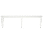 Wood Long Slim Bench - White - Roche River Decor - 12Wx63Lx18H