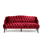 Adelia Modern Glam Tufted Velvet Sofa by Christopher Knight Home