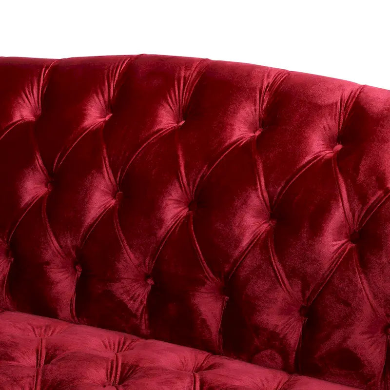 Adelia Modern Glam Tufted Velvet Sofa by Christopher Knight Home