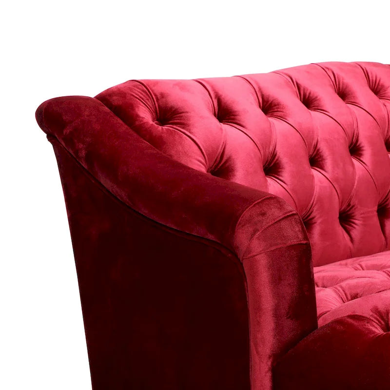 Adelia Modern Glam Tufted Velvet Sofa by Christopher Knight Home