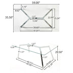 Zavier Rectangle Glass Dining Table by Christopher Knight Home