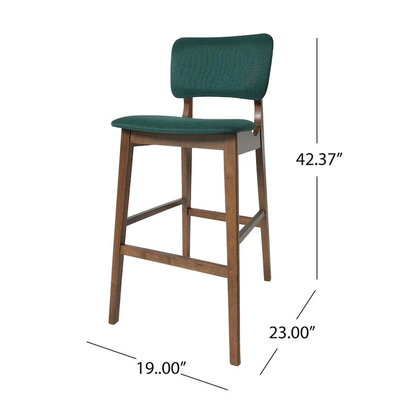 Fessenden 42-in. Upholstered-seat Wood Bar Chairs (Set of 2) by Christopher Knight Home