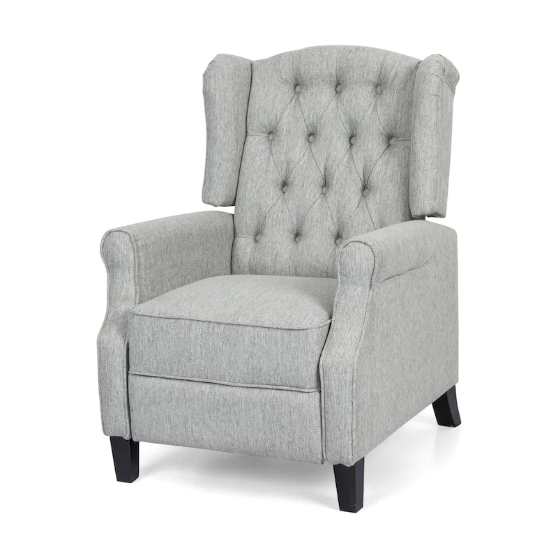 Poltrona reclinabile Wellscross Contemporary in tessuto trapuntato con schienale a spinta di Christopher Knight Home