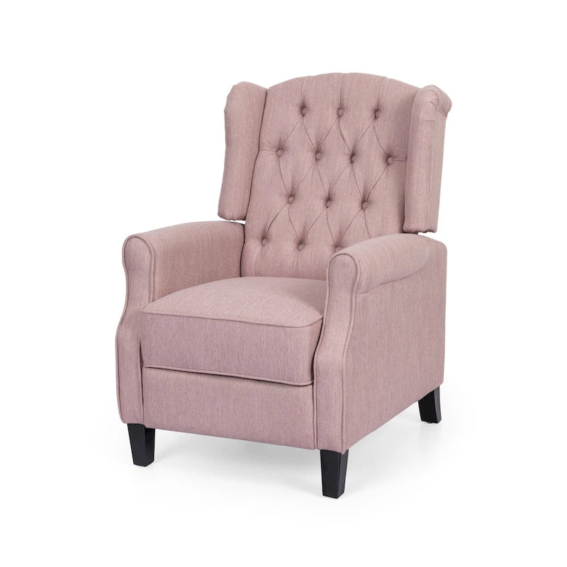 Wellscross Contemporary Tufted Fabric Push Back Recliner by Christopher Knight Home