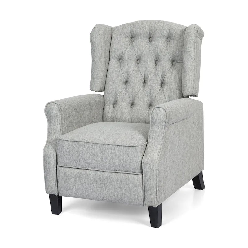 Poltrona reclinabile Wellscross Contemporary in tessuto trapuntato con schienale a spinta di Christopher Knight Home