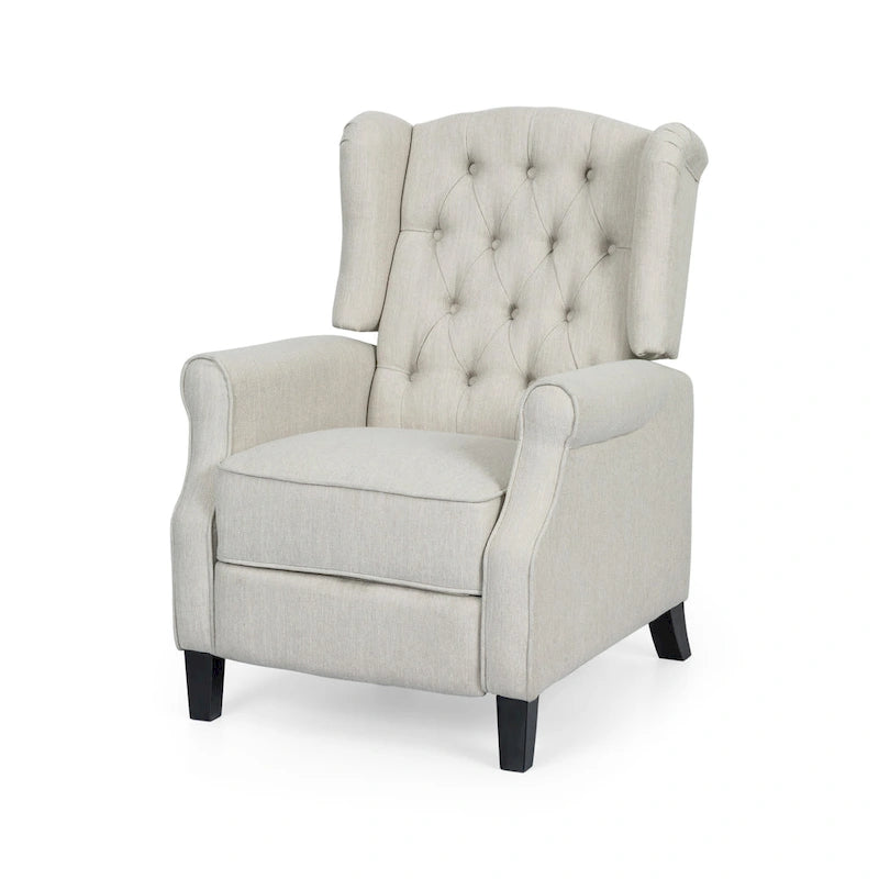 Poltrona reclinabile Wellscross Contemporary in tessuto trapuntato con schienale a spinta di Christopher Knight Home