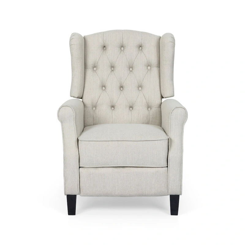 Poltrona reclinabile Wellscross Contemporary in tessuto trapuntato con schienale a spinta di Christopher Knight Home