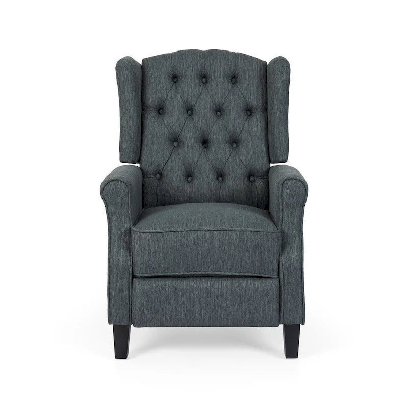 Poltrona reclinabile Wellscross Contemporary in tessuto trapuntato con schienale a spinta di Christopher Knight Home
